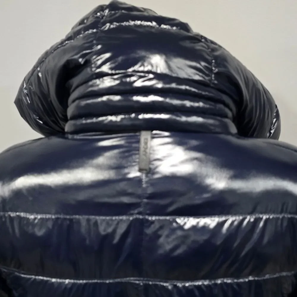 DKNY Shiny Black Puffer Jacket